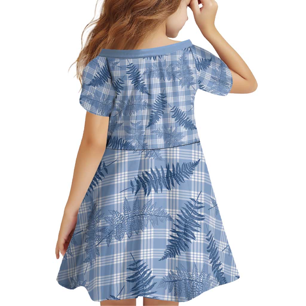 Blue Palaka Hawaii Palapalai Family Matching Long Sleeve Bodycon Dress and Hawaiian Shirt Hawaiian Fern LT14 - Polynesian Pride