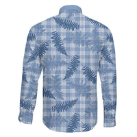 Blue Palaka Hawaii Palapalai Family Matching Long Sleeve Bodycon Dress and Hawaiian Shirt Hawaiian Fern LT14 - Polynesian Pride