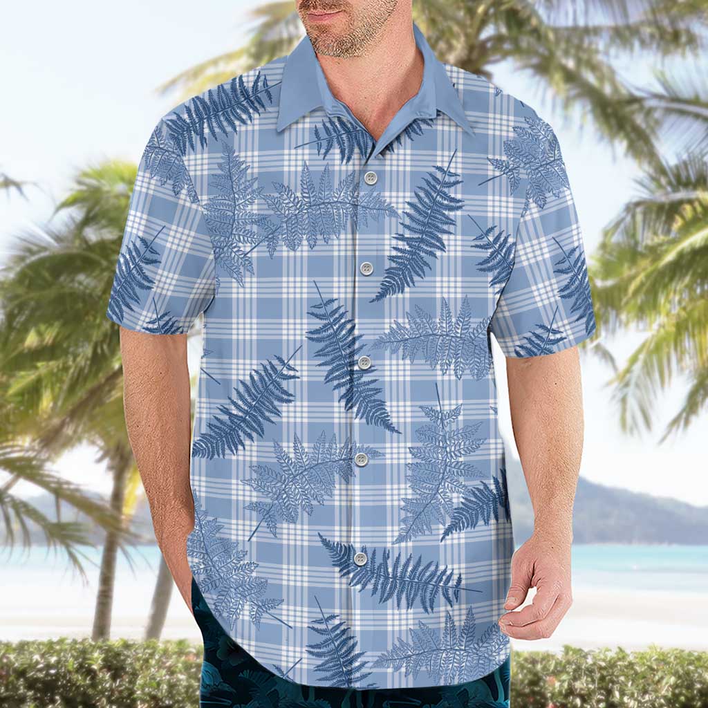 Blue Palaka Hawaii Palapalai Hawaiian Shirt Hawaiian Fern - Polynesian Pride
