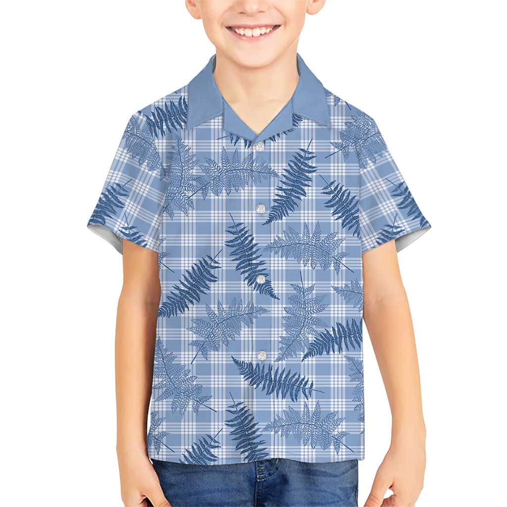 Blue Palaka Hawaii Palapalai Hawaiian Shirt Hawaiian Fern - Polynesian Pride