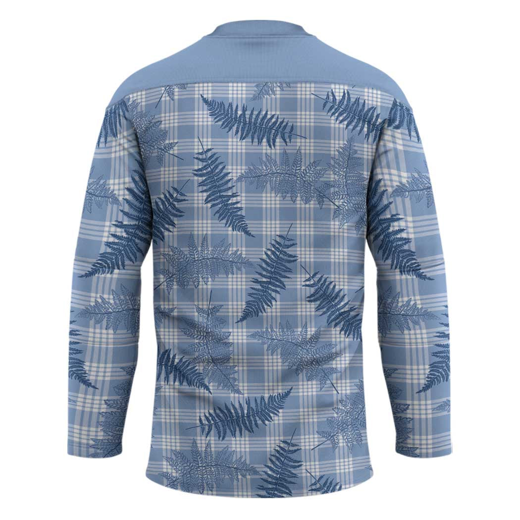 Blue Palaka Hawaii Palapalai Hockey Jersey Hawaiian Fern - Polynesian Pride