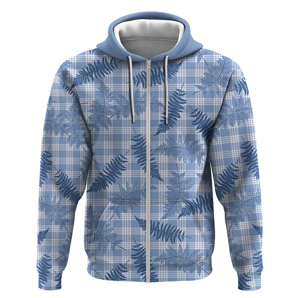 Blue Palaka Hawaii Palapalai Hoodie Hawaiian Fern - Polynesian Pride
