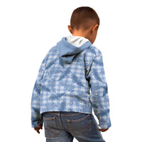 Blue Palaka Hawaii Palapalai Kid Hoodie Hawaiian Fern - Polynesian Pride