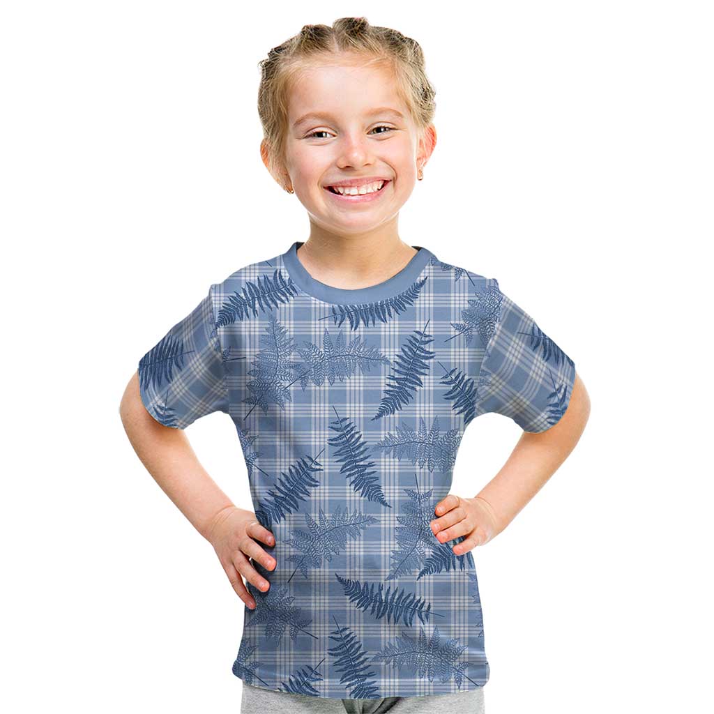 Blue Palaka Hawaii Palapalai Kid T Shirt Hawaiian Fern - Polynesian Pride