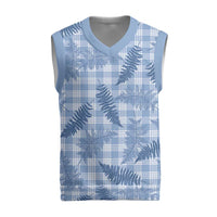 Blue Palaka Hawaii Palapalai Christmas Knitted V-Neck Vest Hawaiian Fern LT14 Blue - Polynesian Pride