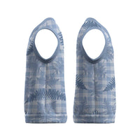 Blue Palaka Hawaii Palapalai Christmas Knitted V-Neck Vest Hawaiian Fern LT14 - Polynesian Pride