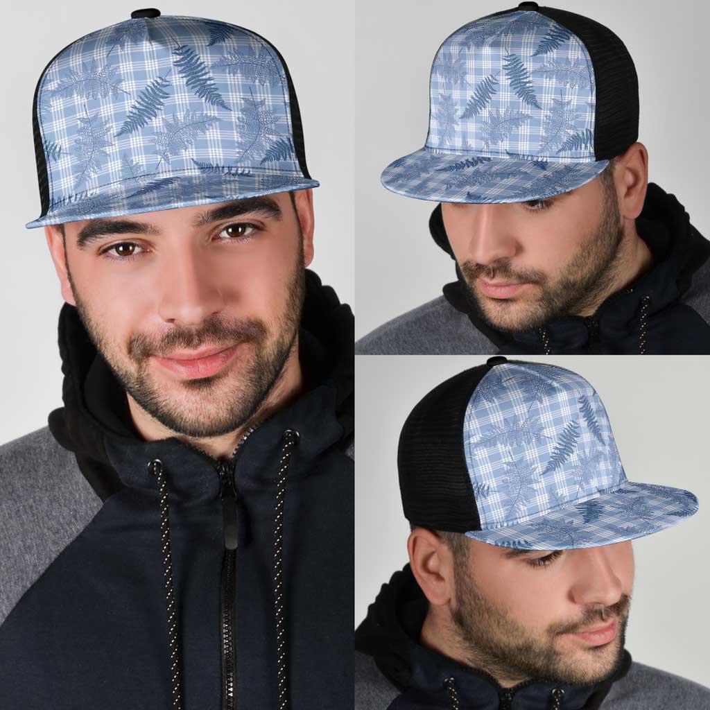 Blue Palaka Hawaii Palapalai Mesh Trucker Cap Hawaiian Fern