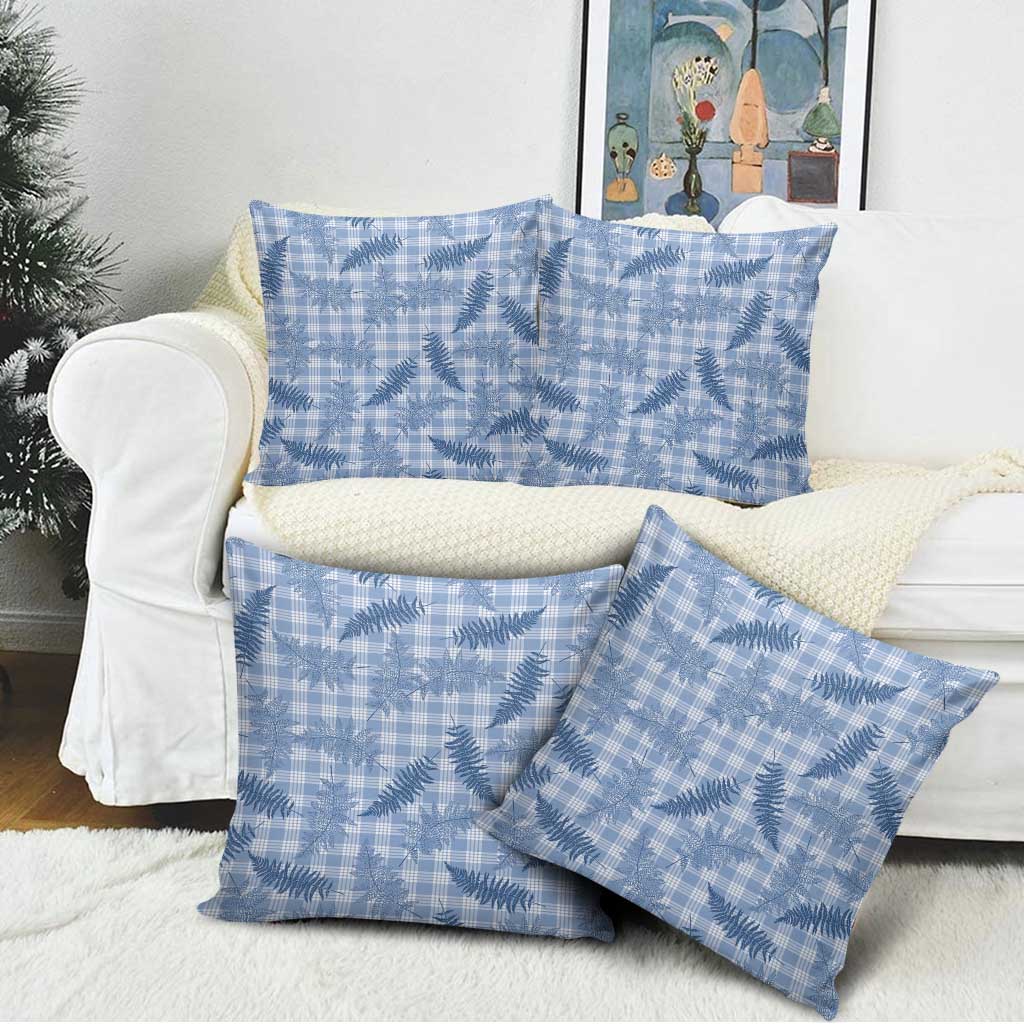 Blue Palaka Hawaii Palapalai Pillow Cover Hawaiian Fern - Polynesian Pride