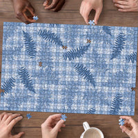 Blue Palaka Hawaii Palapalai Puzzle Hawaiian Fern - Polynesian Pride