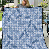 Blue Palaka Hawaii Palapalai Quilt Hawaiian Fern - Polynesian Pride