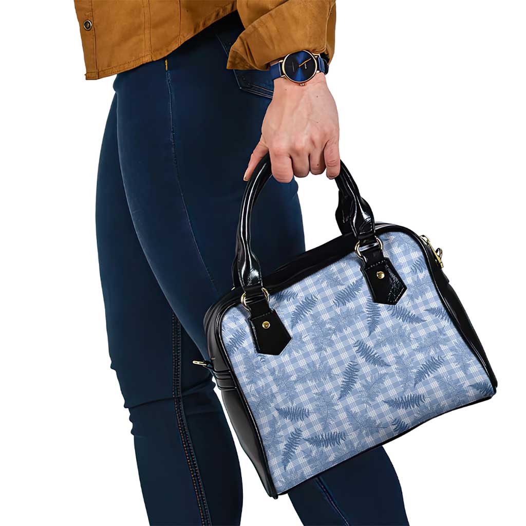 Blue Palaka Hawaii Palapalai Shoulder Handbag Hawaiian Fern - Polynesian Pride