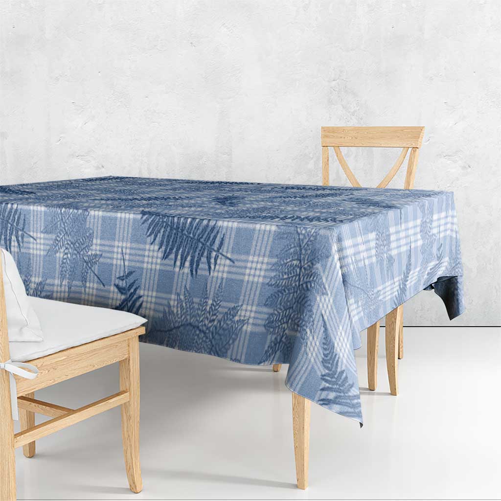 Blue Palaka Hawaii Palapalai Tablecloth Hawaiian Fern - Polynesian Pride