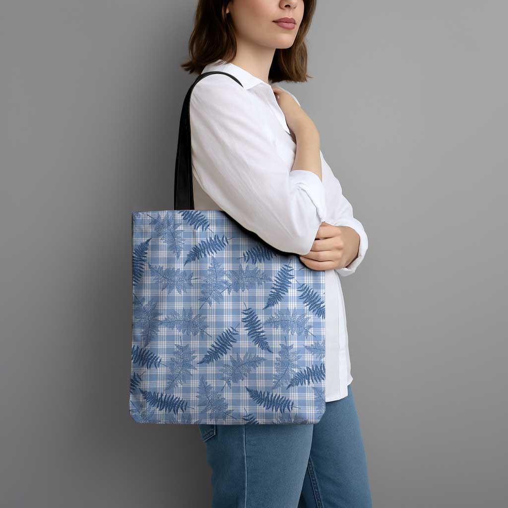 Blue Palaka Hawaii Palapalai Tote Bag Hawaiian Fern - Polynesian Pride