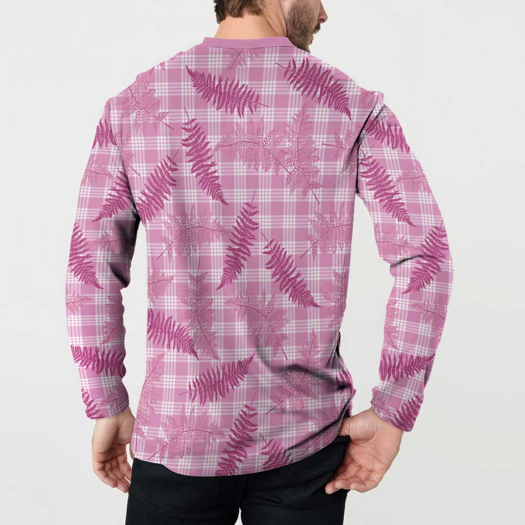 Purple Palaka Hawaii Palapalai Button Sweatshirt Hawaiian Fern - Polynesian Pride
