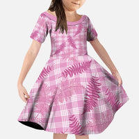 Purple Palaka Hawaii Palapalai Family Matching Long Sleeve Bodycon Dress and Hawaiian Shirt Hawaiian Fern LT14 Daughter's Dress Purple - Polynesian Pride