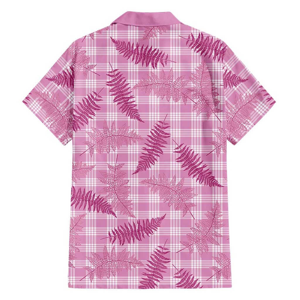 Purple Palaka Hawaii Palapalai Family Matching Off Shoulder Short Dress and Hawaiian Shirt Hawaiian Fern LT14 - Polynesian Pride