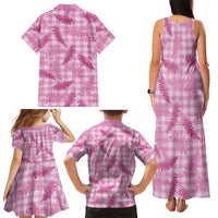 Purple Palaka Hawaii Palapalai Family Matching Tank Maxi Dress and Hawaiian Shirt Hawaiian Fern LT14 - Polynesian Pride