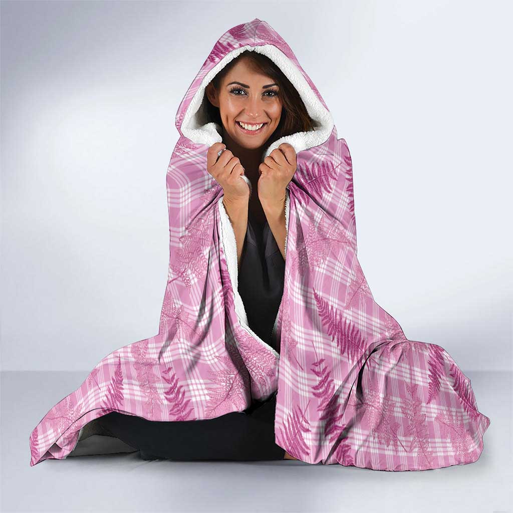 Purple Palaka Hawaii Palapalai Hooded Blanket Hawaiian Fern - Polynesian Pride