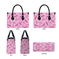 Purple Palaka Hawaii Palapalai Leather Bag Hawaiian Fern - Polynesian Pride