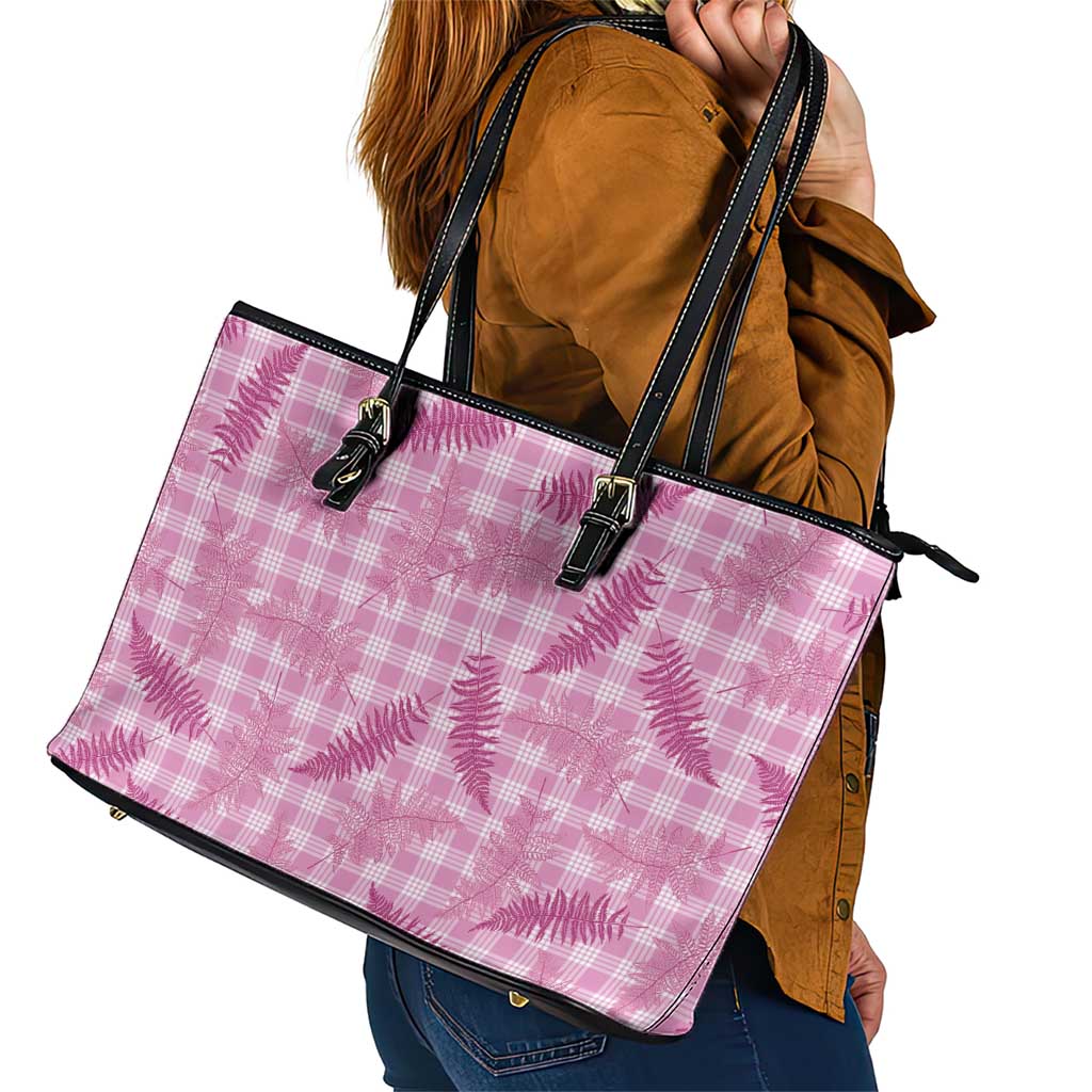 Purple Palaka Hawaii Palapalai Leather Tote Bag Hawaiian Fern - Polynesian Pride