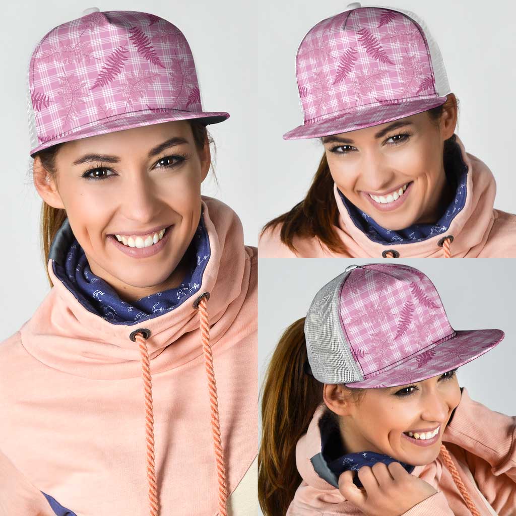 Purple Palaka Hawaii Palapalai Mesh Trucker Cap Hawaiian Fern