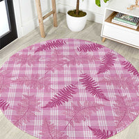 Purple Palaka Hawaii Palapalai Round Carpet Hawaiian Fern - Polynesian Pride