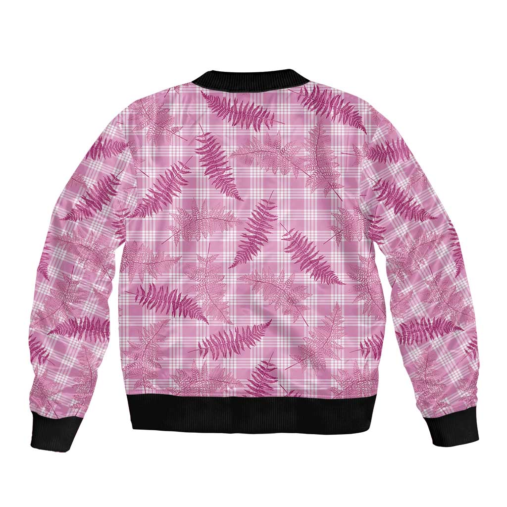 Purple Palaka Hawaii Palapalai Sleeve Zip Bomber Jacket Hawaiian Fern - Polynesian Pride