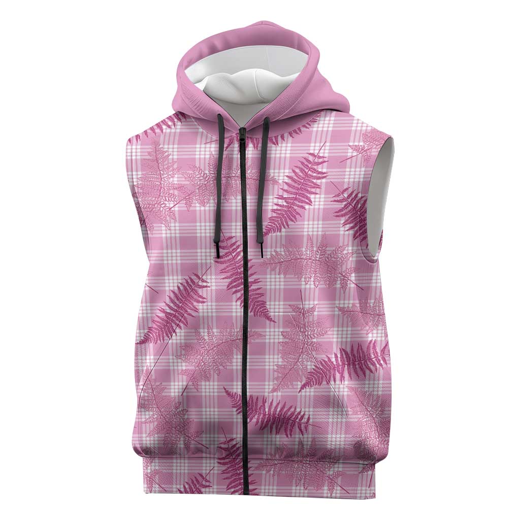 Purple Palaka Hawaii Palapalai Sleeveless Zip Hoodie Hawaiian Fern - Polynesian Pride