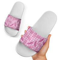 Purple Palaka Hawaii Palapalai Slide Sandals Hawaiian Fern - Polynesian Pride