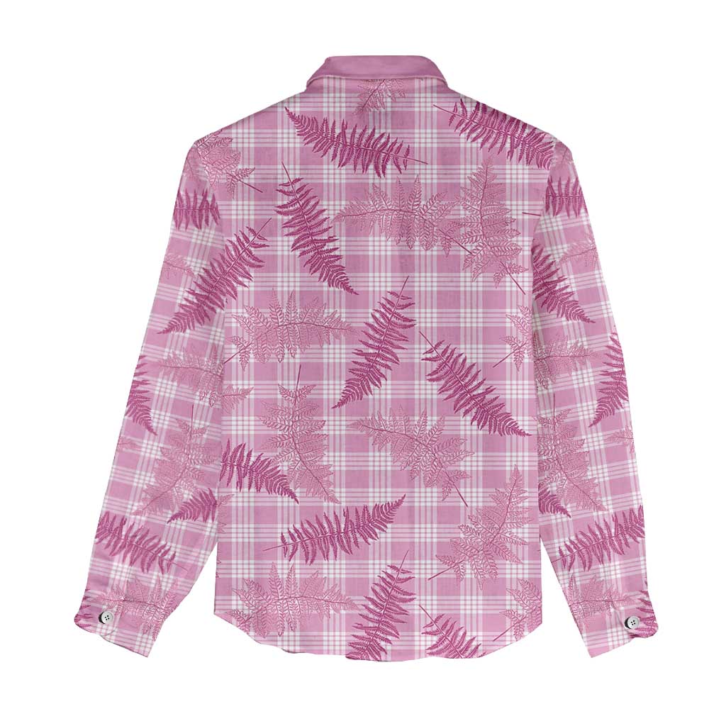 Purple Palaka Hawaii Palapalai Women Casual Shirt Hawaiian Fern - Polynesian Pride