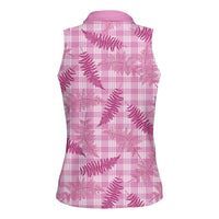 Purple Palaka Hawaii Palapalai Women Sleeveless Polo Shirt Hawaiian Fern LT14 - Polynesian Pride