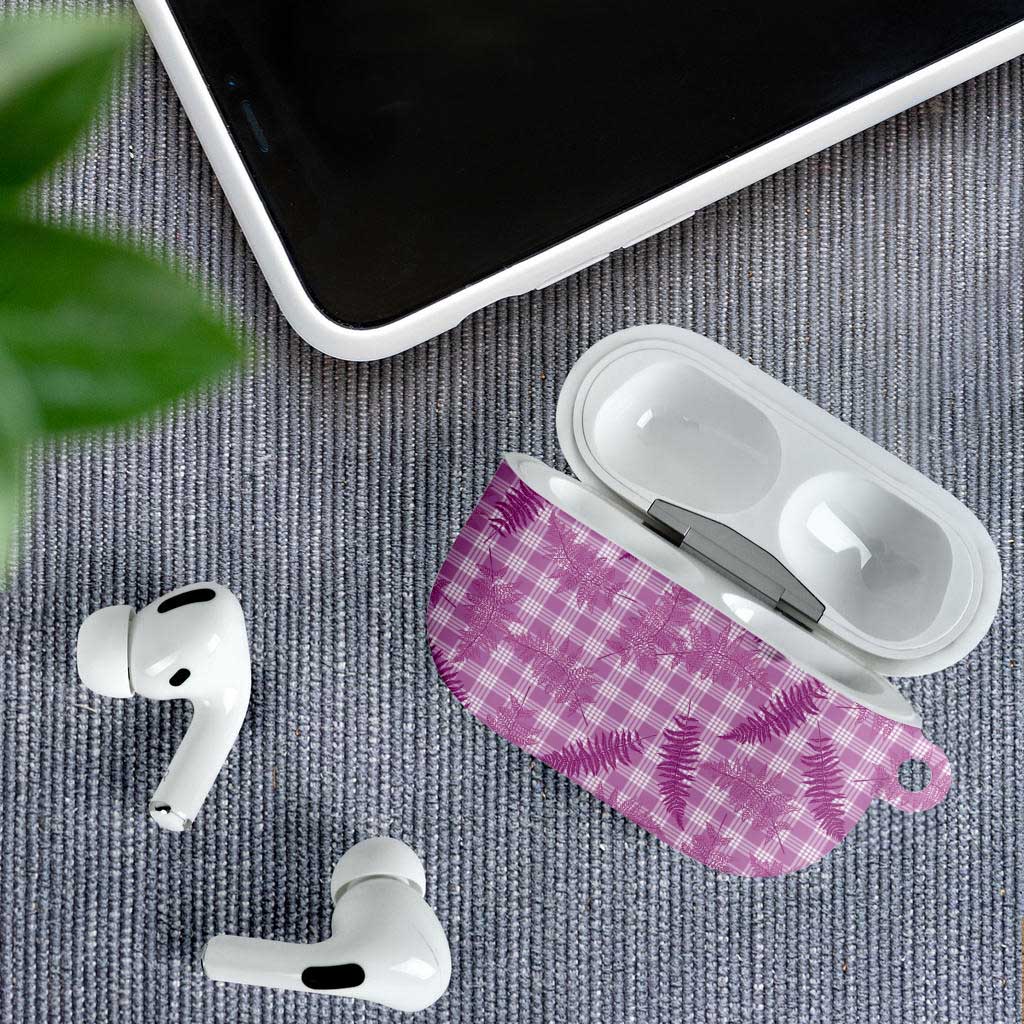 Pink Palaka Hawaii Palapalai AirPods Case Hawaiian Fern - Polynesian Pride