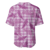 Pink Palaka Hawaii Palapalai Baseball Jersey Hawaiian Fern - Polynesian Pride