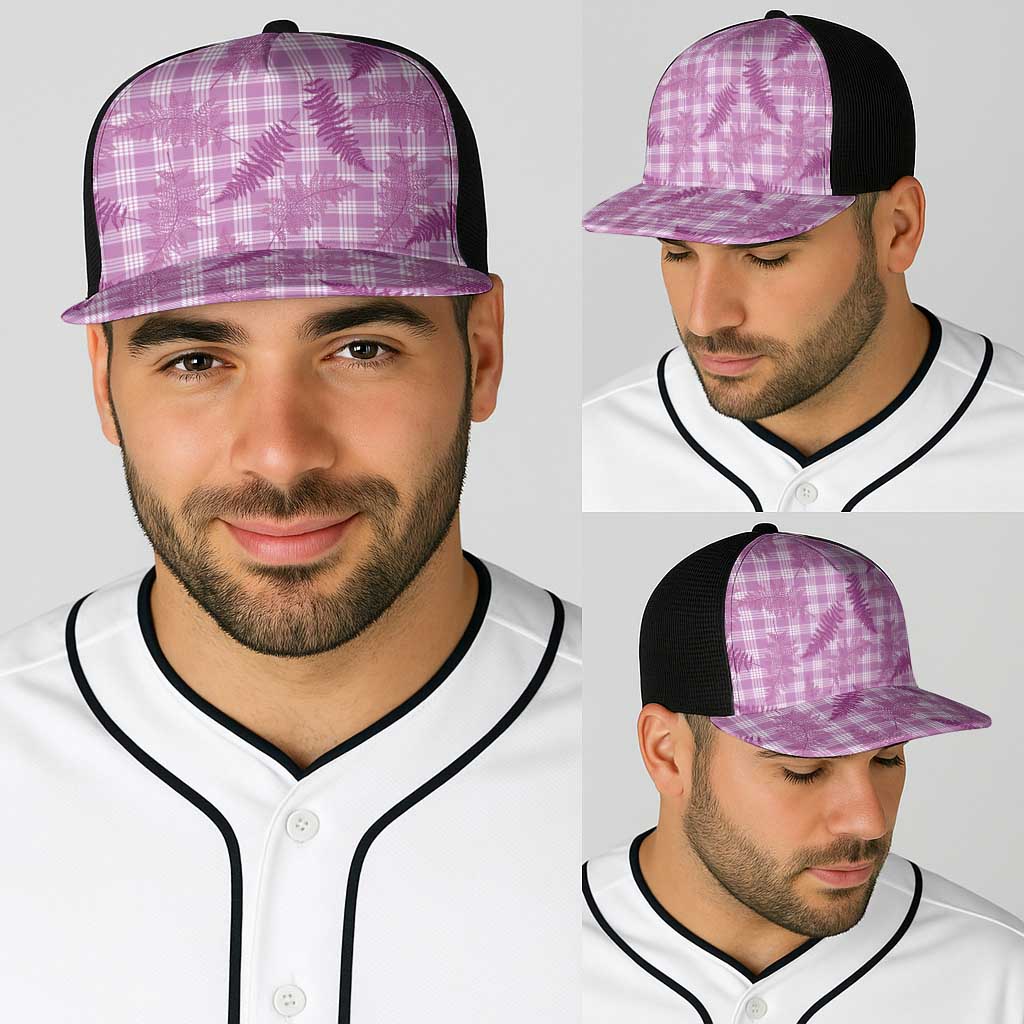 Pink Palaka Hawaii Palapalai Baseball Net Cap Hawaiian Fern