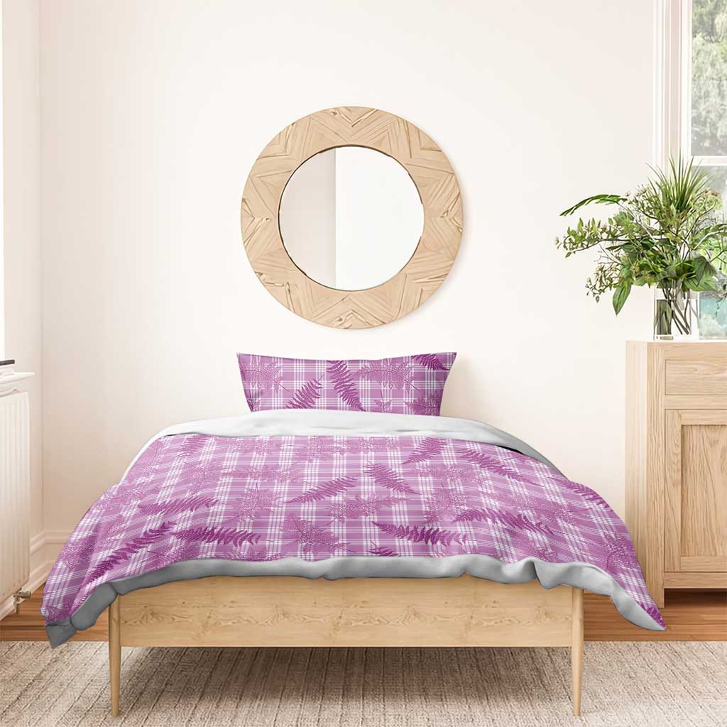 Pink Palaka Hawaii Palapalai Bedding Set Hawaiian Fern - Polynesian Pride
