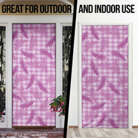 Pink Palaka Hawaii Palapalai Door Cover Hawaiian Fern - Polynesian Pride