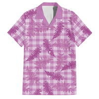 Pink Palaka Hawaii Palapalai Family Matching Long Sleeve Bodycon Dress and Hawaiian Shirt Hawaiian Fern LT14 Dad's Shirt - Short Sleeve Pink - Polynesian Pride