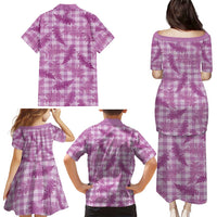 Pink Palaka Hawaii Palapalai Family Matching Puletasi and Hawaiian Shirt Hawaiian Fern LT14 - Polynesian Pride
