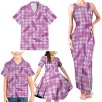 Pink Palaka Hawaii Palapalai Family Matching Tank Maxi Dress and Hawaiian Shirt Hawaiian Fern LT14 - Polynesian Pride