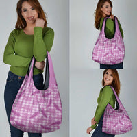 Pink Palaka Hawaii Palapalai Grocery Bag Hawaiian Fern - Polynesian Pride