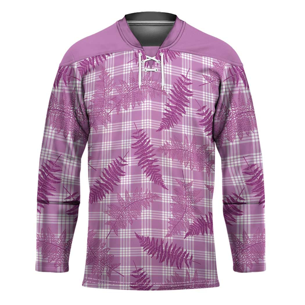 Pink Palaka Hawaii Palapalai Hockey Jersey Hawaiian Fern - Polynesian Pride