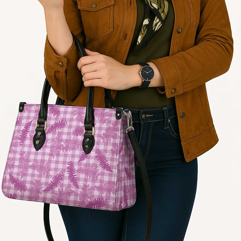 Pink Palaka Hawaii Palapalai Leather Bag Hawaiian Fern - Polynesian Pride
