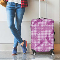 Pink Palaka Hawaii Palapalai Luggage Cover Hawaiian Fern - Polynesian Pride