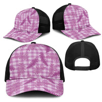 Pink Palaka Hawaii Palapalai Mesh Trucker Cap Hawaiian Fern