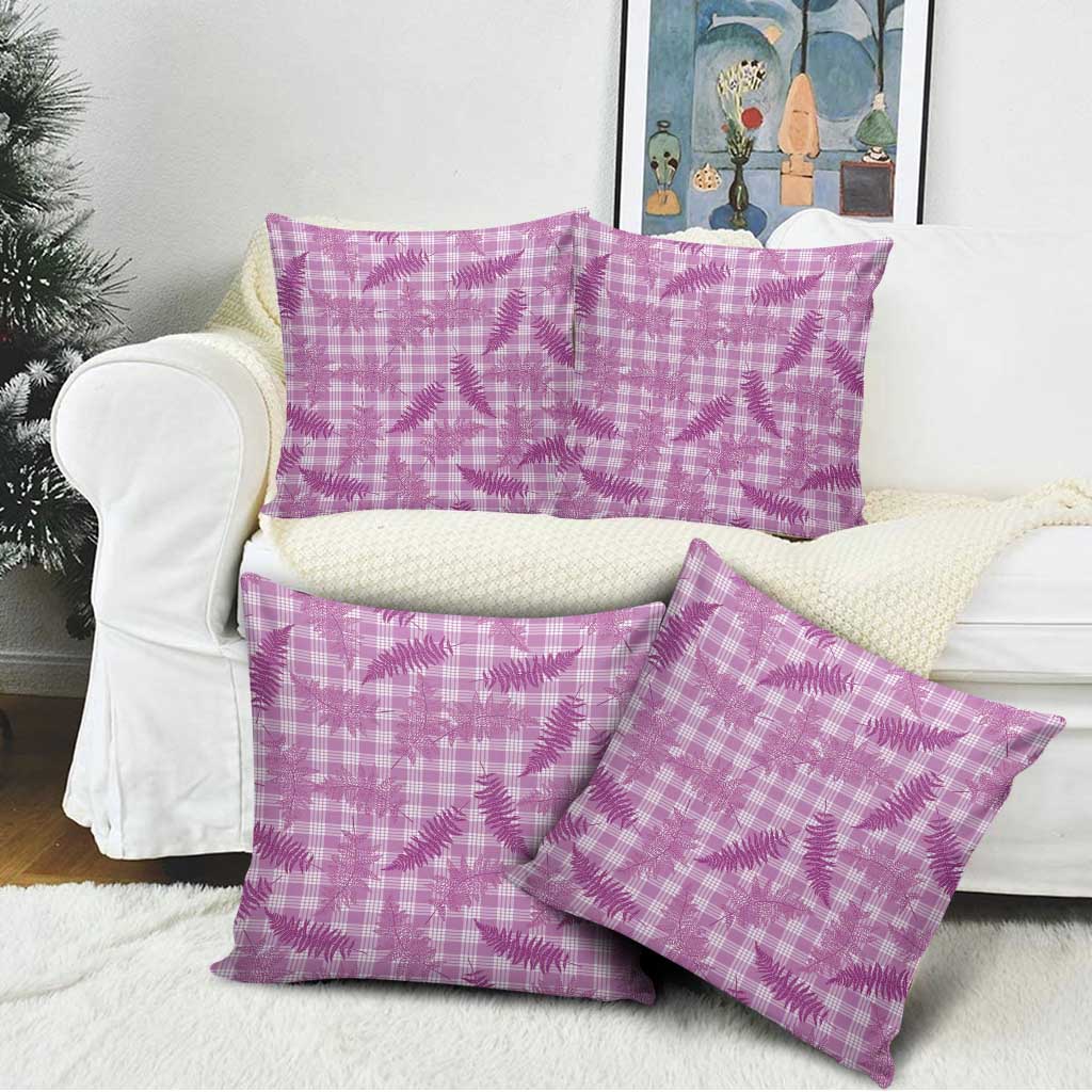 Pink Palaka Hawaii Palapalai Pillow Cover Hawaiian Fern - Polynesian Pride