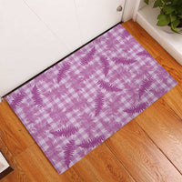 Pink Palaka Hawaii Palapalai Rubber Doormat Hawaiian Fern - Polynesian Pride