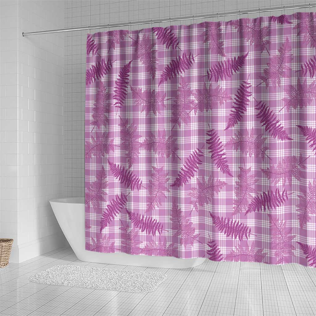 Pink Palaka Hawaii Palapalai Shower Curtain Hawaiian Fern - Polynesian Pride