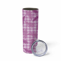 Pink Palaka Hawaii Palapalai Skinny Tumbler Hawaiian Fern - Polynesian Pride