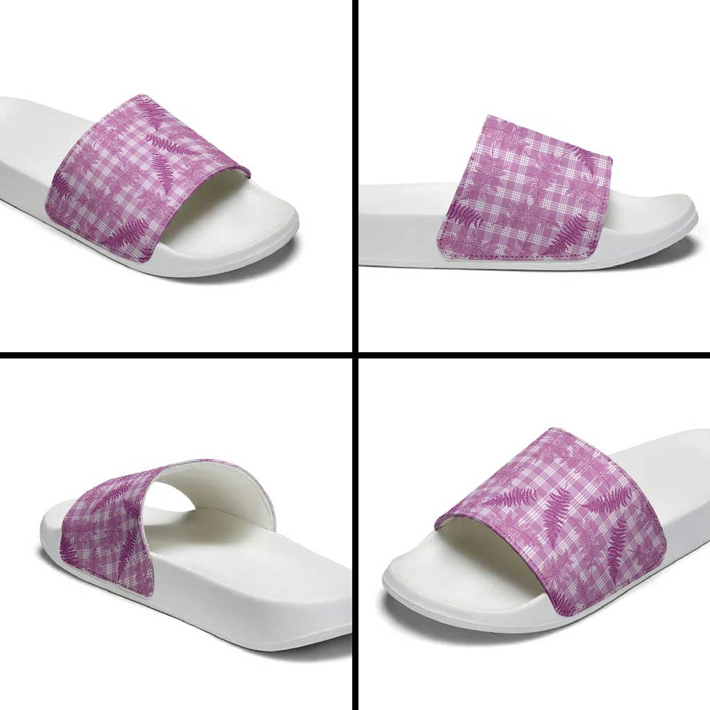 Pink Palaka Hawaii Palapalai Slide Sandals Hawaiian Fern - Polynesian Pride