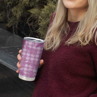 Pink Palaka Hawaii Palapalai Tumbler Cup Hawaiian Fern - Polynesian Pride